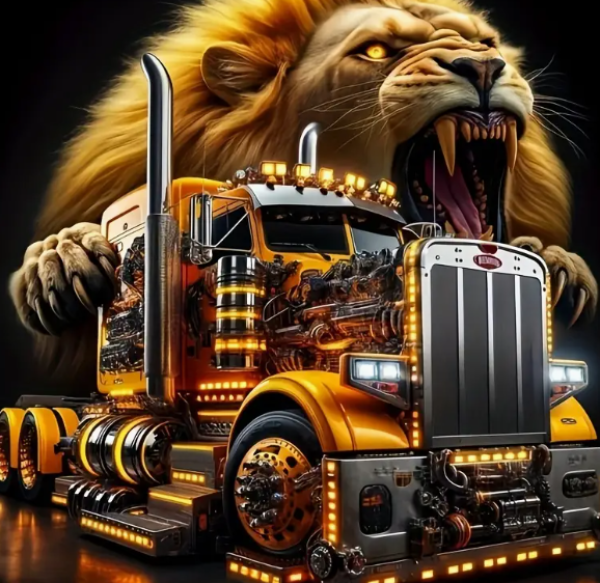 Diamond Painting Löwe - Truck
